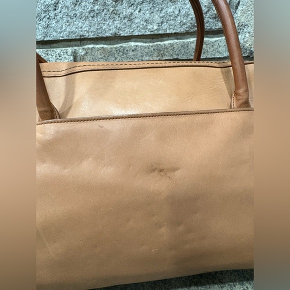 Vintage Lanvin JL Brown Calfskin Leather Bowling Bag - Picture 8 of 10